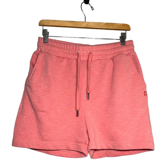 Sweaty Betty Essentials Longline 100% Cotton Sweat Shorts Pink Size Medium - Picture 12 of 16